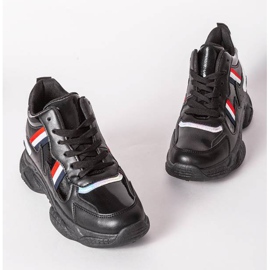 Zapatos negros feos con suelas Lexi gruesas multicolor 1