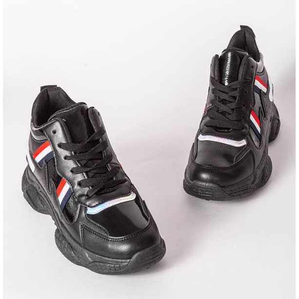 Zapatos negros feos con suelas Lexi gruesas multicolor 1