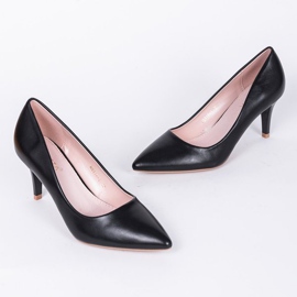 Zapatos de tacón negros con tacón bajo de Polly 2