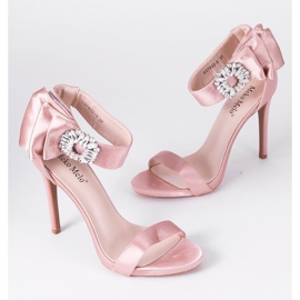 Sandalias rosa de tacón alto Amelia rosado 2