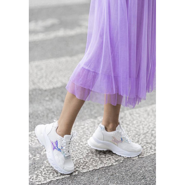 Zapatillas blancas Modern Girl gris 1