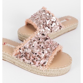 Pantuflas de lentejuelas rosas Strawberry Field rosado 1