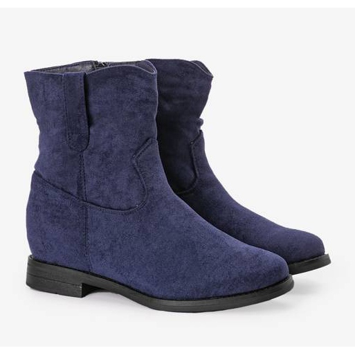 Botas azul marino con tacón de cuña Buenna cubierto 2 Botas azul marino con tacón de cuña Buenna cubierto 2