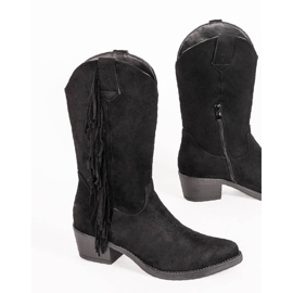 Botas vaqueras altas negras de Bianca negro 2