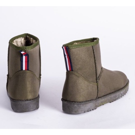 Botas de nieve verdes de suela plana de Emmie gris 1