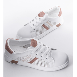 Zapatillas blancas con purpurina rosa de Betsy blanco 1