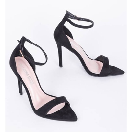 Sandalias negras con tacón de aguja de Molly negro 1 Sandalias negras con tacón de aguja de Molly negro 1