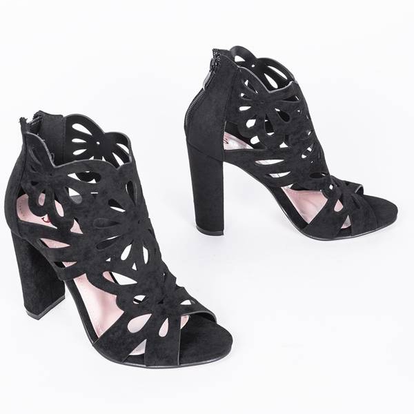 Botas negras con recortes de Leah negro 1