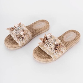 Chanclas Cream Sea Side con conchas beige 3