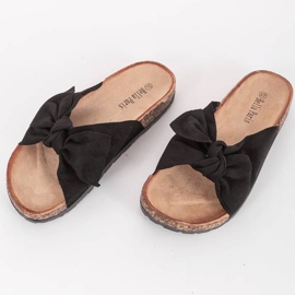 Zapatillas negras con lazo Sunny negro 1