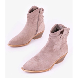 Botas de vaquero gris-marrón en el poste Bowi Bowi 1 Botas de vaquero gris-marrón en el poste Bowi Bowi 1