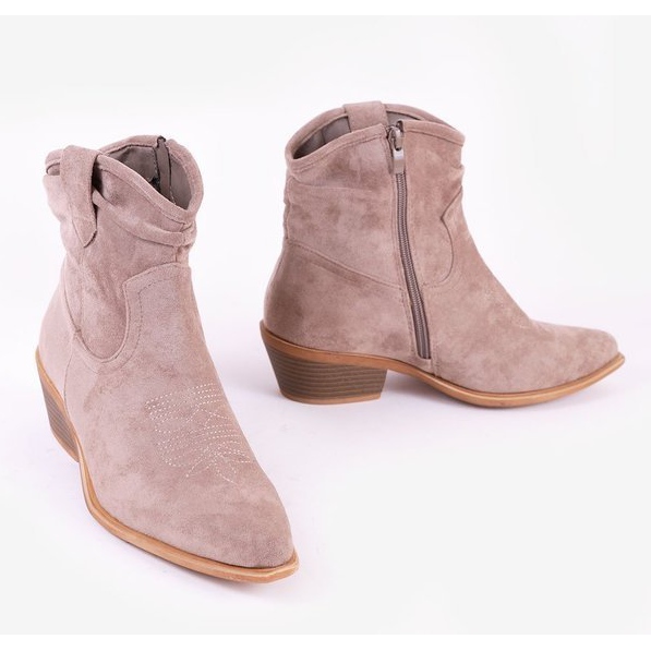 Botas de vaquero gris-marrón en el poste Bowi Bowi 2 Botas de vaquero gris-marrón en el poste Bowi Bowi 2