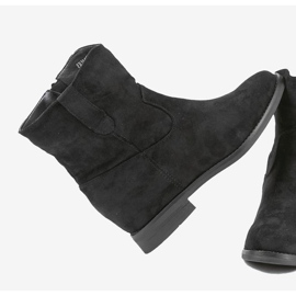 Botas negras con tacón de cuña Buenna cubierto negro 3