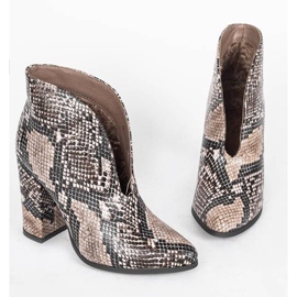 Botines de serpiente en el poste de Jamie marrón negro 1