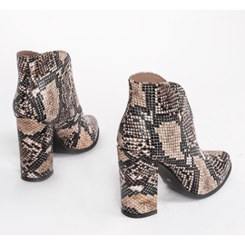 Botines de serpiente en el poste de Jamie marrón negro 2