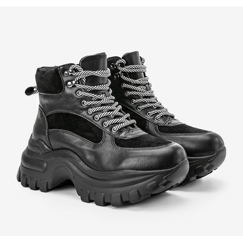 Zapatillas negras en la plataforma Big City Girl negro 1