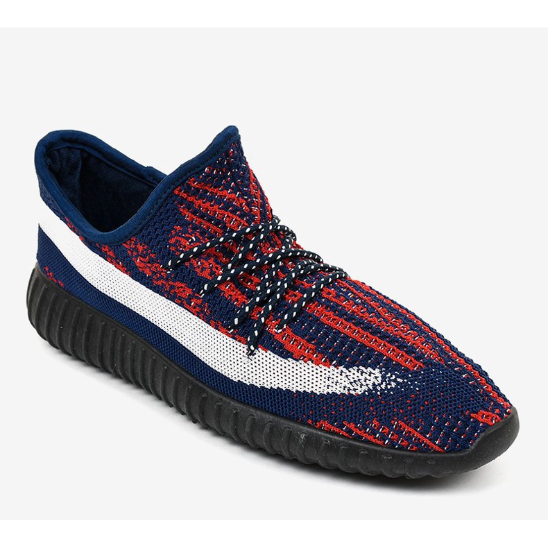 Zapatilla deportiva azul marino A3737-4 rojo 1