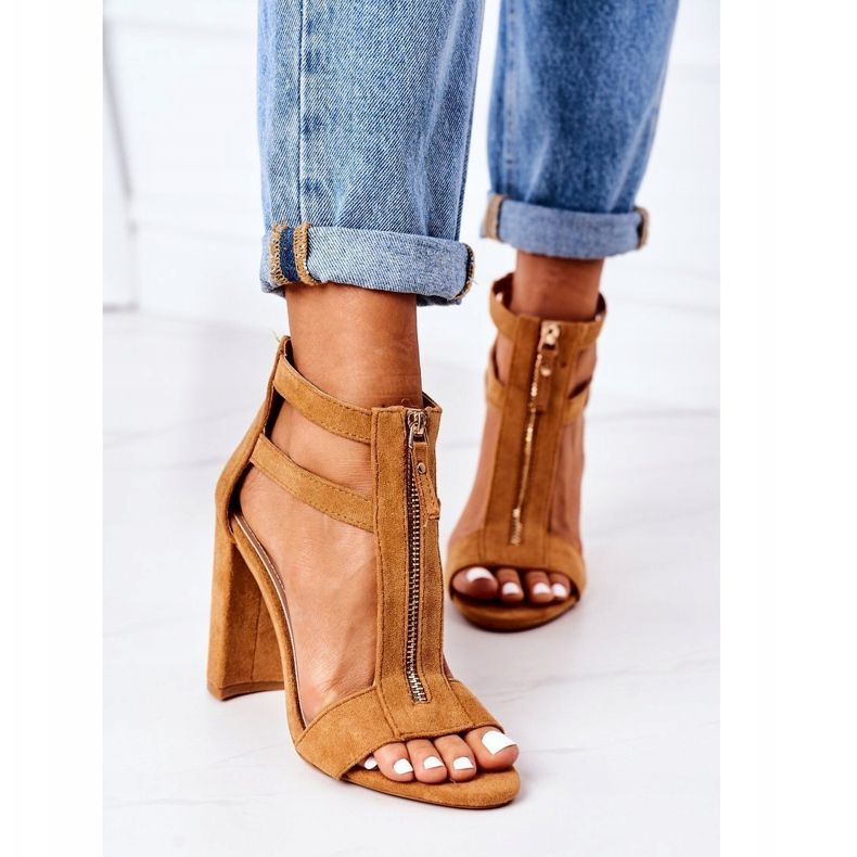 PS1 Sandalias de gamuza en una barra Camel Folly marrón 1 PS1 Sandalias de gamuza en una barra Camel Folly marrón 1