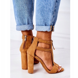 PS1 Sandalias de gamuza en una barra Camel Folly marrón 2 PS1 Sandalias de gamuza en una barra Camel Folly marrón 2