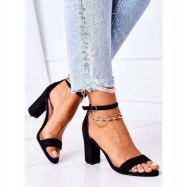 PS1 Sandalias de gamuza Florence negras en una barra negro 4 PS1 Sandalias de gamuza Florence negras en una barra negro 4