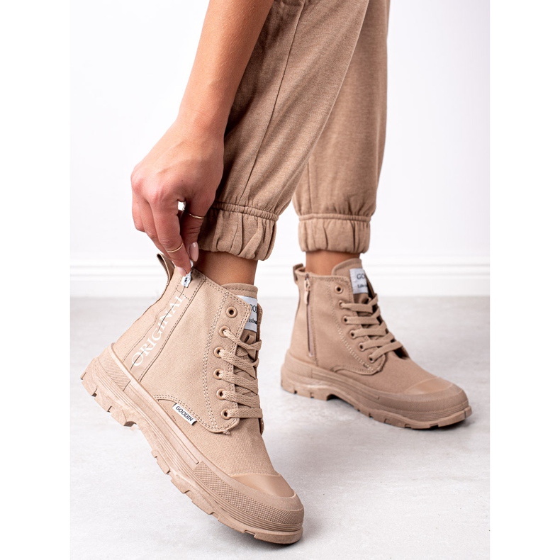 Goodin Zapatillas altas originales beige 2