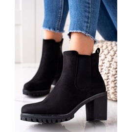 Seastar Botas clásicas de tacón alto negro 1