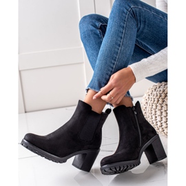 Seastar Botas clásicas de tacón alto negro 4