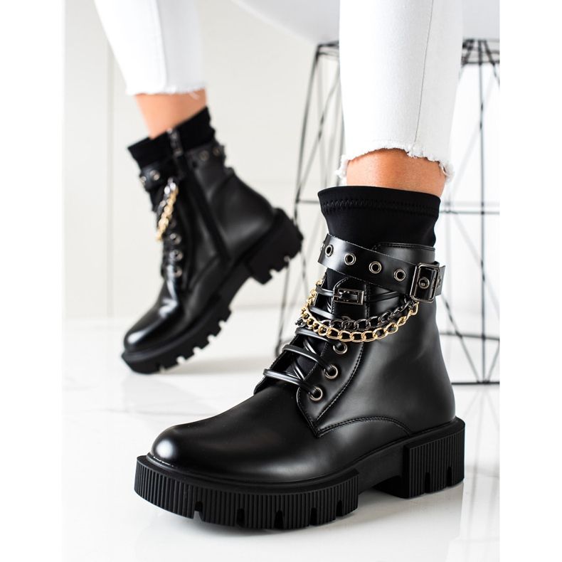 Seastar Trabajadores con cadenas de moda negro 1 Seastar Trabajadores con cadenas de moda negro 1