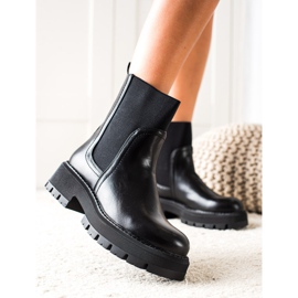 Seastar Botines Chelsea en la plataforma de moda negro 4