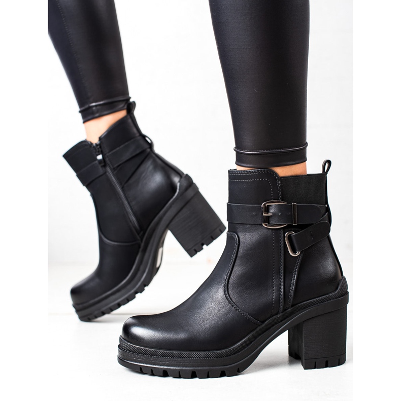 Renda Botas de plataforma casual negro 1