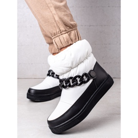 S. BARSKI Botas de nieve con cadena S.BARSKI blanco negro 3