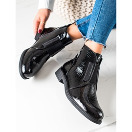 Botas negras de moda de Sergio Leone negro 3