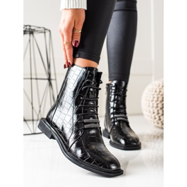 S. BARSKI Botas elegantes de cuero ecológico de S.BARSKI negro 3