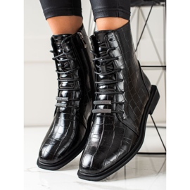 S. BARSKI Botas elegantes de cuero ecológico de S.BARSKI negro 5