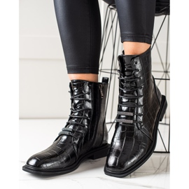 S. BARSKI Botas elegantes de cuero ecológico de S.BARSKI negro 6