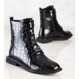 S. BARSKI Botas elegantes de cuero ecológico de S.BARSKI negro 2