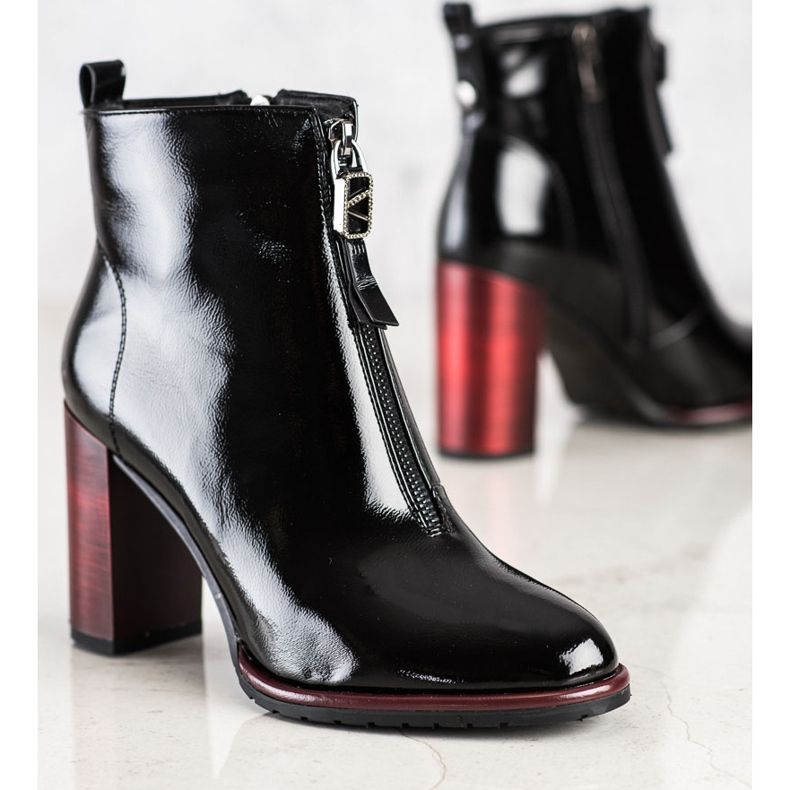 S. BARSKI Botas barnizadas con estilo S.BARSKI negro 2 S. BARSKI Botas barnizadas con estilo S.BARSKI negro 2