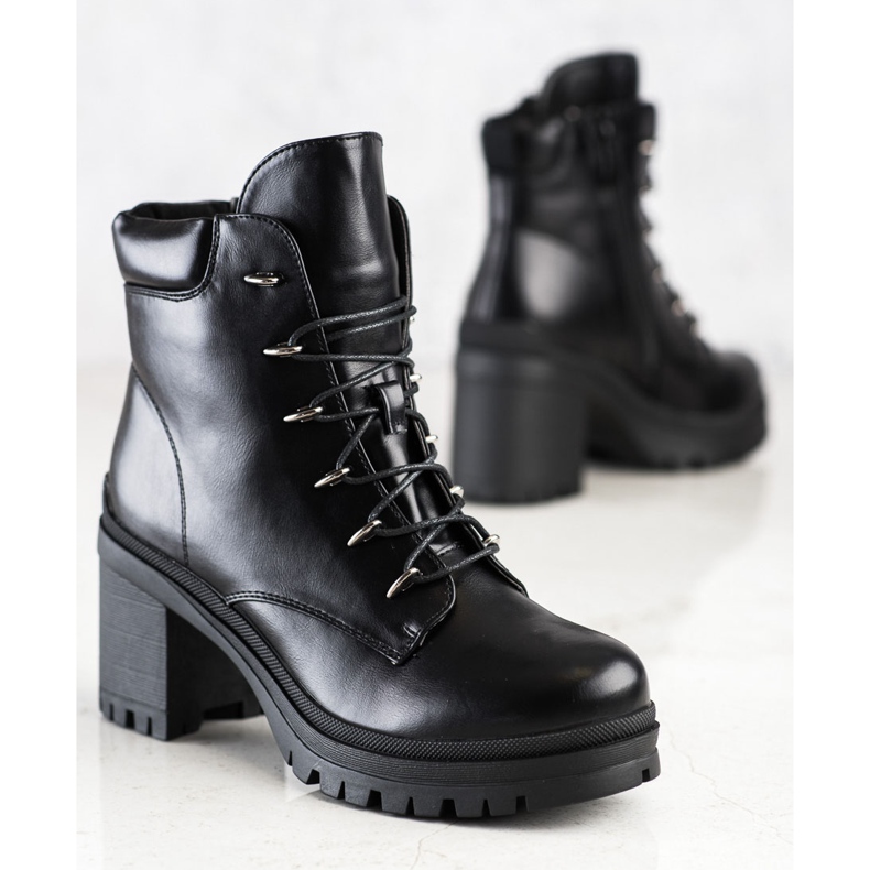 Filippo Botas de trabajador en tacones altos negro 1 Filippo Botas de trabajador en tacones altos negro 1
