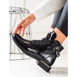 Botas elegantes barnizadas de Sergio Leone negro 3