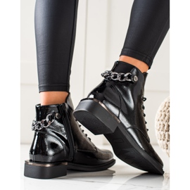Botas elegantes barnizadas de Sergio Leone negro 4