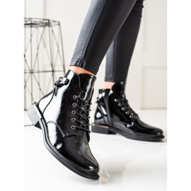 Botas elegantes barnizadas de Sergio Leone negro 7