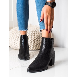 Botas Sergio Leone con estampado de serpiente brillante negro 4