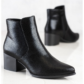 Botas Sergio Leone con estampado de serpiente brillante negro 3