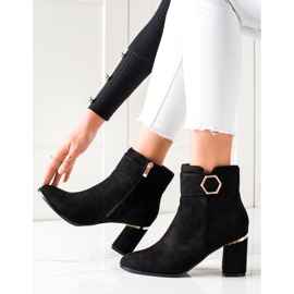 Goodin Botas elegantes con inserciones doradas negro 2