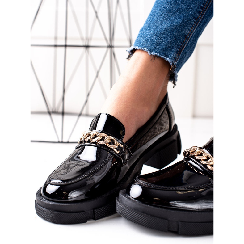Goodin Mocasines negros de moda 1
