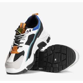 Zapatillas negras sobre suela alta de Omerta blanco negro multicolor 2