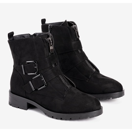 Botines mujer de ante Seashell negro 1 Botines mujer de ante Seashell negro 1