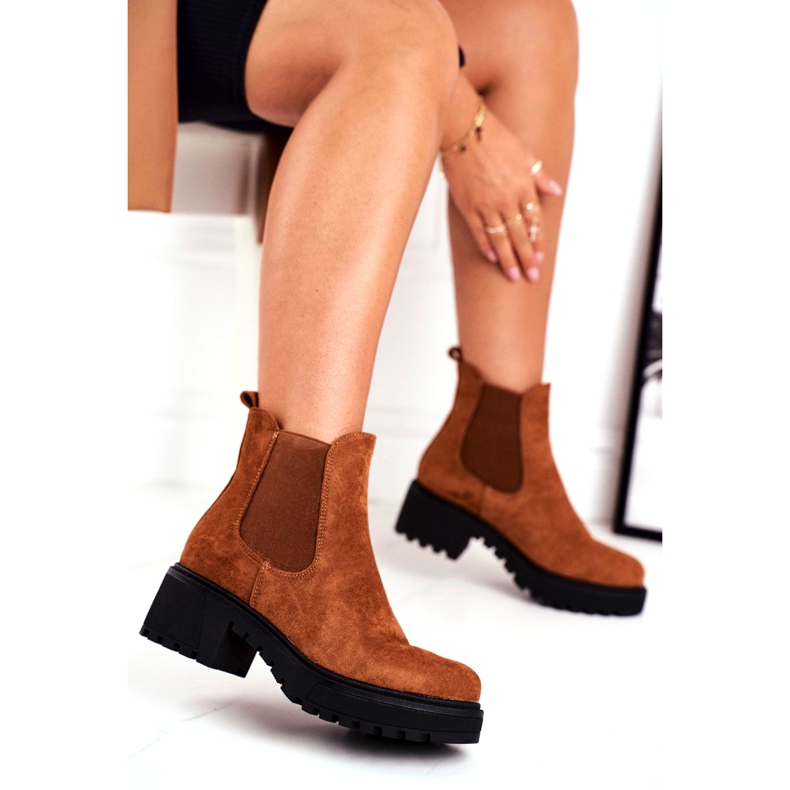 PS1 Botas altas de mujer Sidamo Camel marrón 2