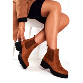 PS1 Botas altas de mujer Sidamo Camel marrón 3