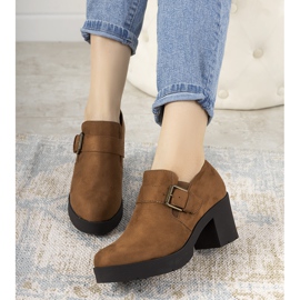 Zapatos beige en el poste Leonie caqui 2